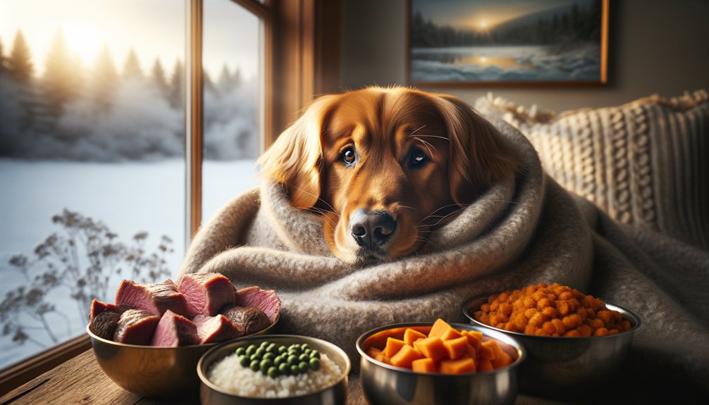 You are currently viewing <nav class="cff-breadcrumb" aria-label="breadcrumb"><ol  ="https://schema.org/BreadcrumbList"><li ="itemListElement"  ="https://schema.org/ListItem">
            <a ="item" href="https://dogfoodfirst.com/"><span ="name">Home</span></a>
            <meta ="position" content="1"/>
         </li><span class="delimiter">›</span><li ="itemListElement"  ="https://schema.org/ListItem">
                            <a ="item" href="https://dogfoodfirst.com/dog-common-questions/"><span ="name">Dog Common Questions</span></a>
                            <meta ="position" content="2"/>
                         </li><span class="delimiter">›</span><li ="itemListElement"  ="https://schema.org/ListItem">
                            <a ="item" href="https://dogfoodfirst.com/dog-common-questions/daily-life-owner-tips/"><span ="name">Daily Life & Owner Tips</span></a>
                            <meta ="position" content="3"/>
                         </li><span class="delimiter">›</span><li ="itemListElement"  ="https://schema.org/ListItem" class="active">
            <span ="name">10 Tips for Adjusting Dog Diet in Winter</span>
            <meta ="position" content="4"/>
         </li></ol></nav><h1 class="entry-title">10 Tips for Adjusting Dog Diet in Winter</h1>