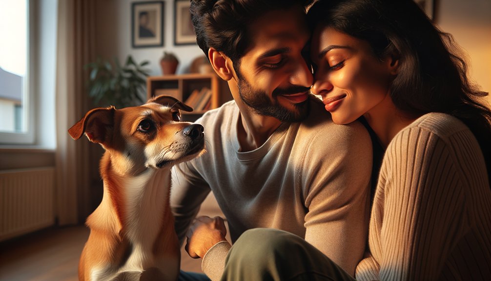 What Causes Dogs to Act Jealous Around Wives?